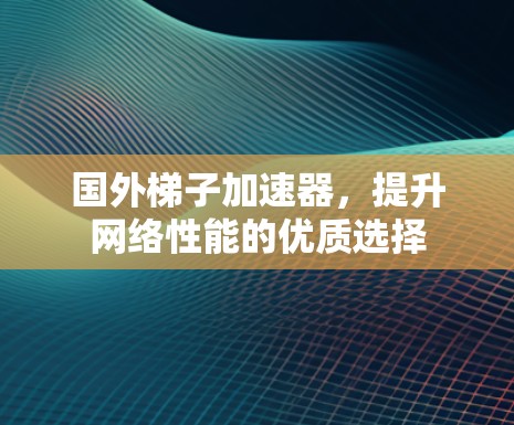 国外梯子加速器，提升网络性能的优质选择