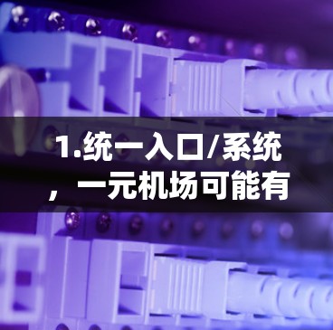 1.统一入口/系统，一元机场可能有一个单一的入口或系统，所有机场的资源都能通过这个入口访问。例如，登机信息、乘车查询、行李管理等信息可能都集中在一个平台中