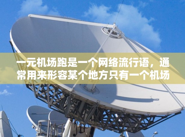 一元机场跑是一个网络流行语，通常用来形容某个地方只有一个机场或者某个活动只在一个机场举办。这种说法常用于描述一些热门的事件，例如