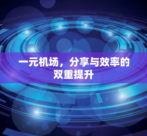 一元机场，分享与效率的双重提升