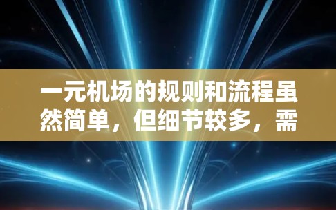 一元机场的规则和流程虽然简单，但细节较多，需要仔细准备以确保顺利通过检查。以下是详细的步骤和注意事项