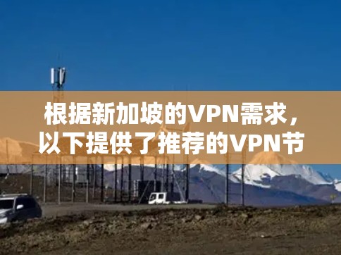 根据新加坡的VPN需求，以下提供了推荐的VPN节点，每个节点的详细信息包括目的、特点、适合的用户群体以及价格和升级方式