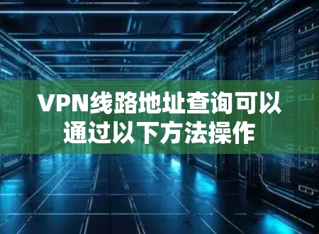 VPN线路地址查询可以通过以下方法操作