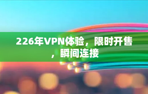226年VPN体验，限时开售，瞬间连接